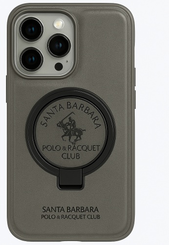 Чехол Santa Barbara Polo & Racquet Club для Apple iPhone 16 серый