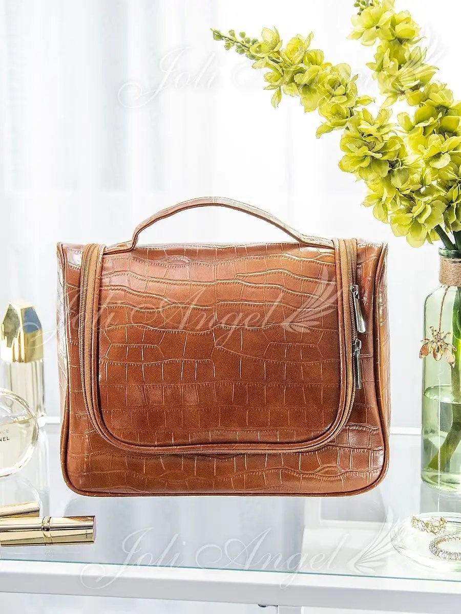 Joli Angel косметичка экокожа коричневый 25X31 см
