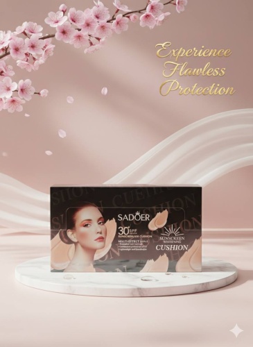 SADOER Whitening Cushion SPF30+ PA+++(02# Ivory) - Солнцезащитный крем-кушон набор декоративной косметики для женщин