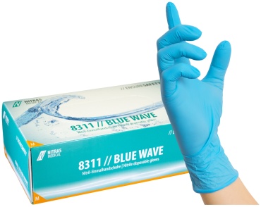 Nitras Medical перчатки 8311 голубой 100 шт