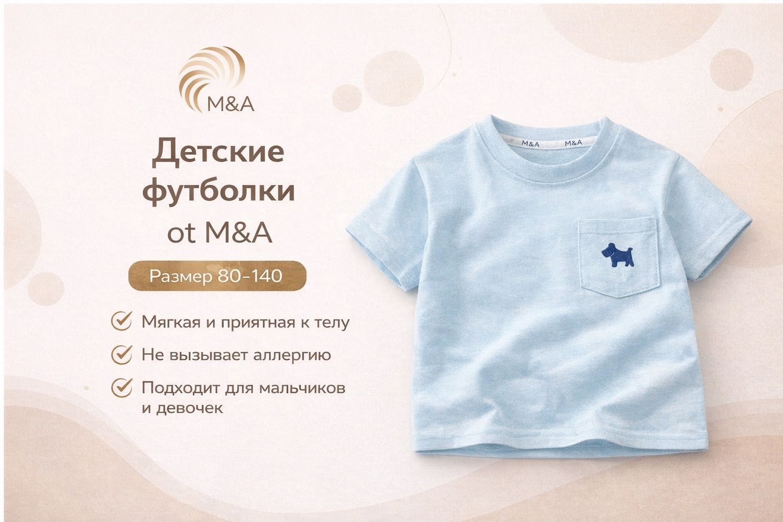 Футболка голубой