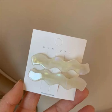 Accessories заколка зажим 2 шт, жемчужный