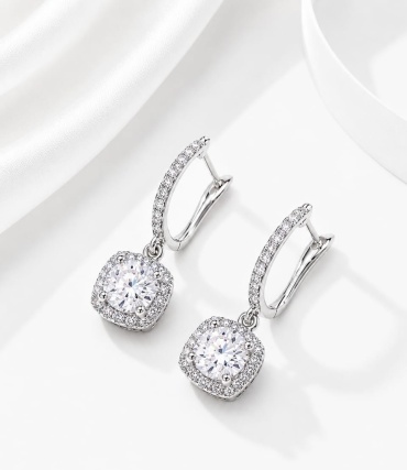 Серьги Silver Style бижутерный сплав, фианит
