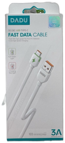 Кабель DADU USB 2.0 (F), USB TypeC (M), 1 м, DC-C187 белый