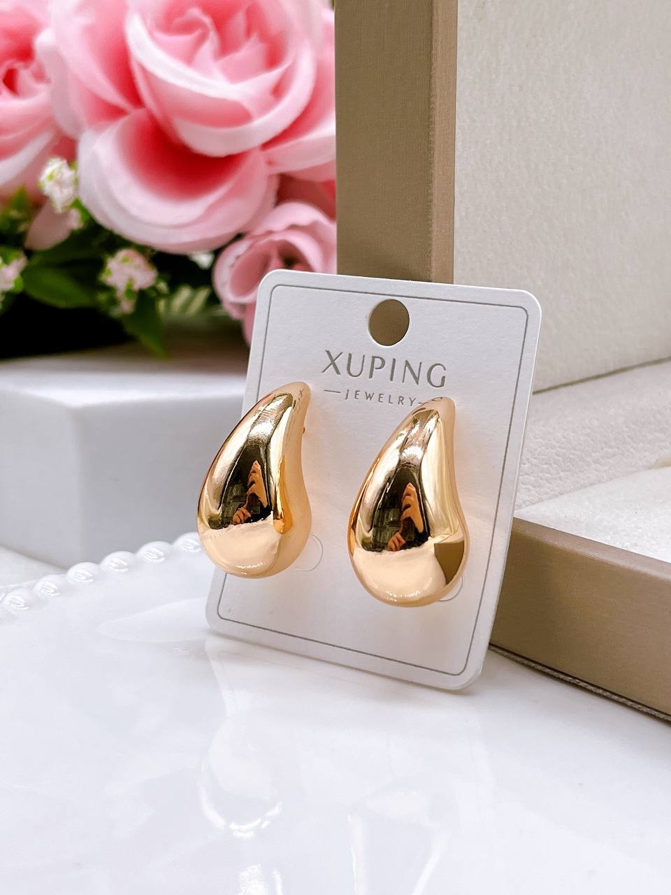 Серьги Xuping Jewelry нержавеющая сталь, медицинская сталь, без вставок