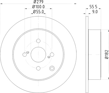 Диски Nisshinbo задние ND1002K