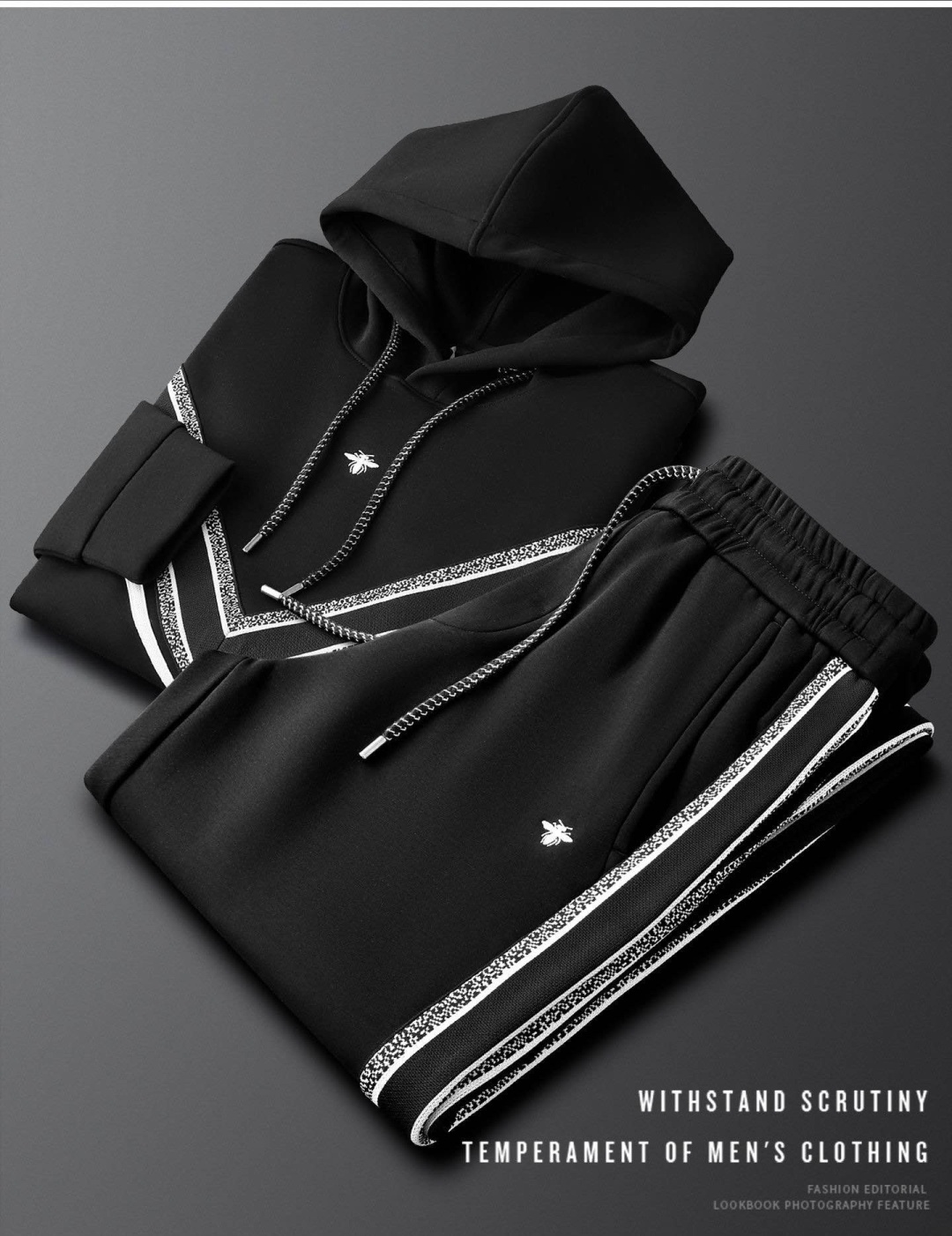 Повседневный костюм FASHION черный