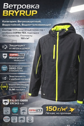 Ветровка Cofra зеленый, графит