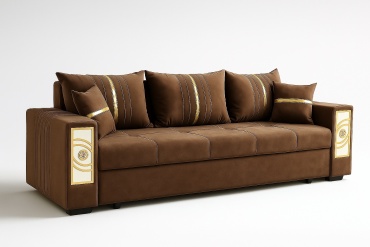 Диван Nurjol 01 Home Rim E, 225х92 см, обивка велюр, коричневый