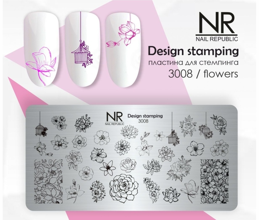Nail Republic пластины 3008 Flawers
