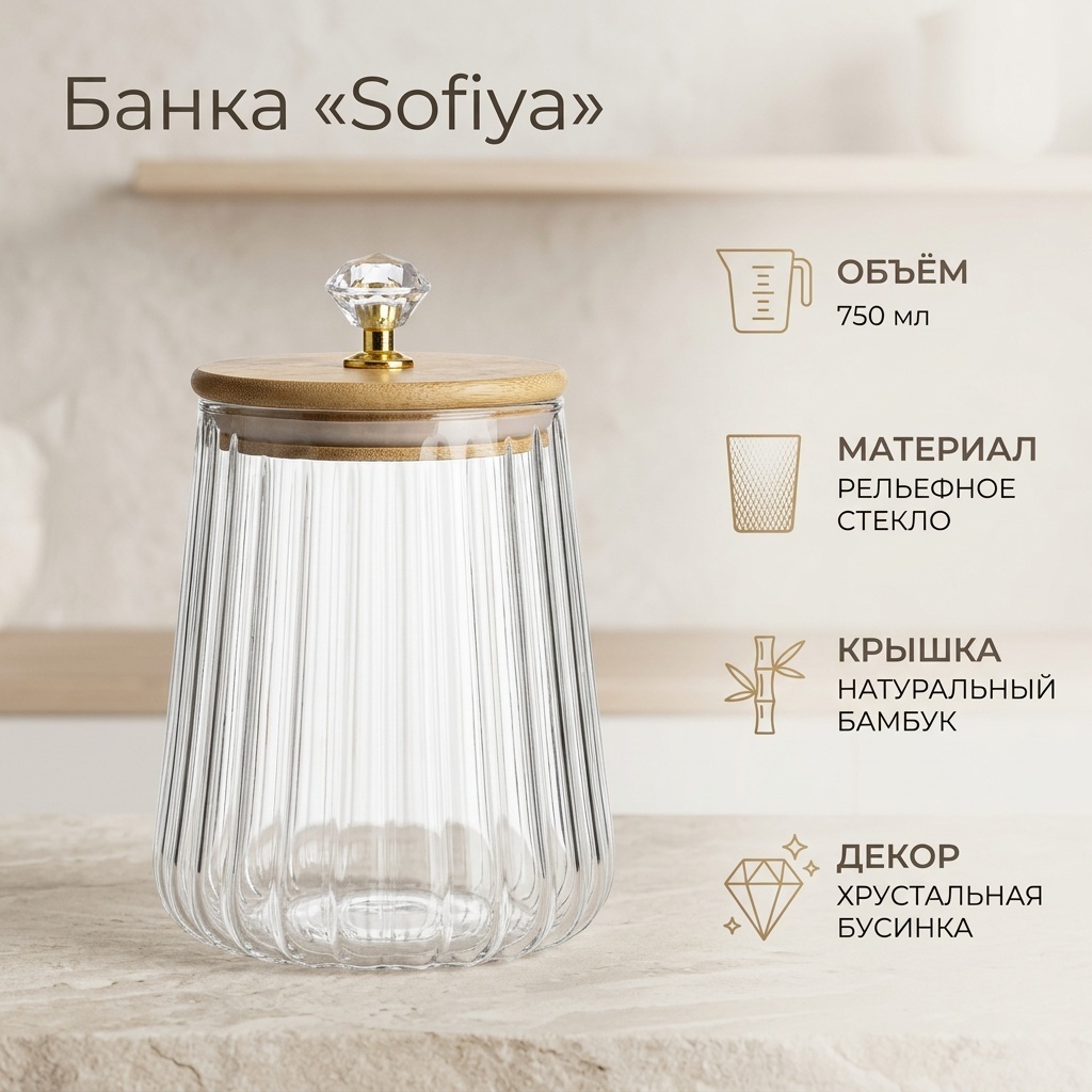 Банка «Sofiya», стекло