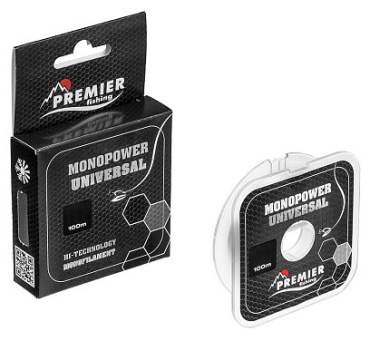 Леска Premier Fishing монофильная MONOPOWER UNIVERSAL PR-MU-T-025-100 0.25 мм прозрачный
