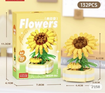 Конструктор LELEBROTHER Flowers 1519-06, деталей 132 шт