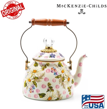 MACKENZIE-CHILDS чайник Pink Wildflowers 2 л, эмалированная сталь