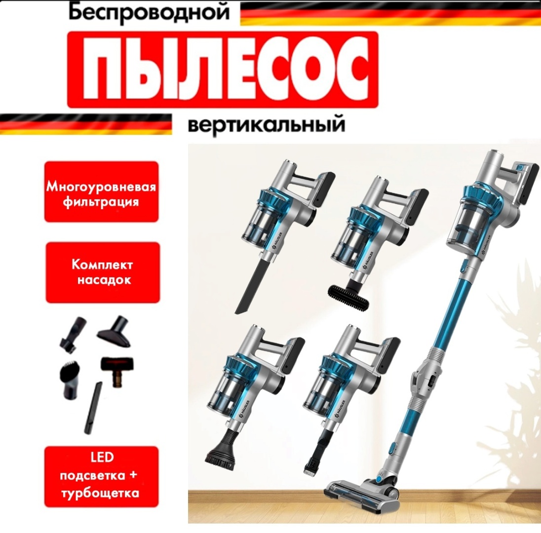 Пылесос HAUSLER Runway Jet i3 pro HLS-01FT0SСAGS BLUE голубой