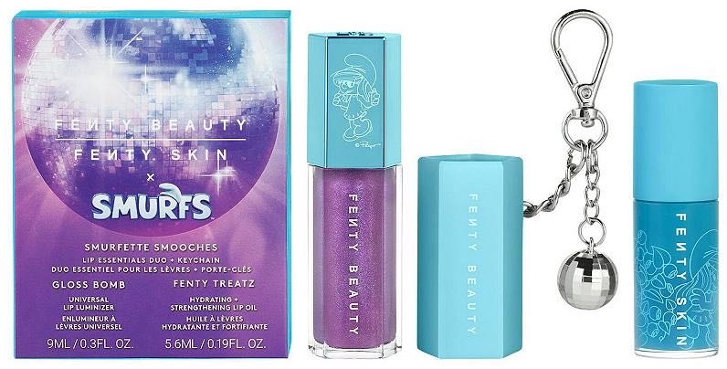 FENTY BEAUTY Smurfette Smooches Lip Essentials Duo + Keychain набор декоративной косметики для женщин