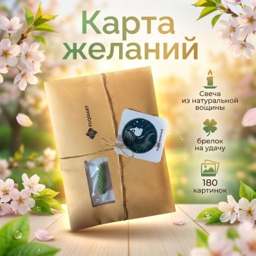 Карта желаний с зеленой вощиной