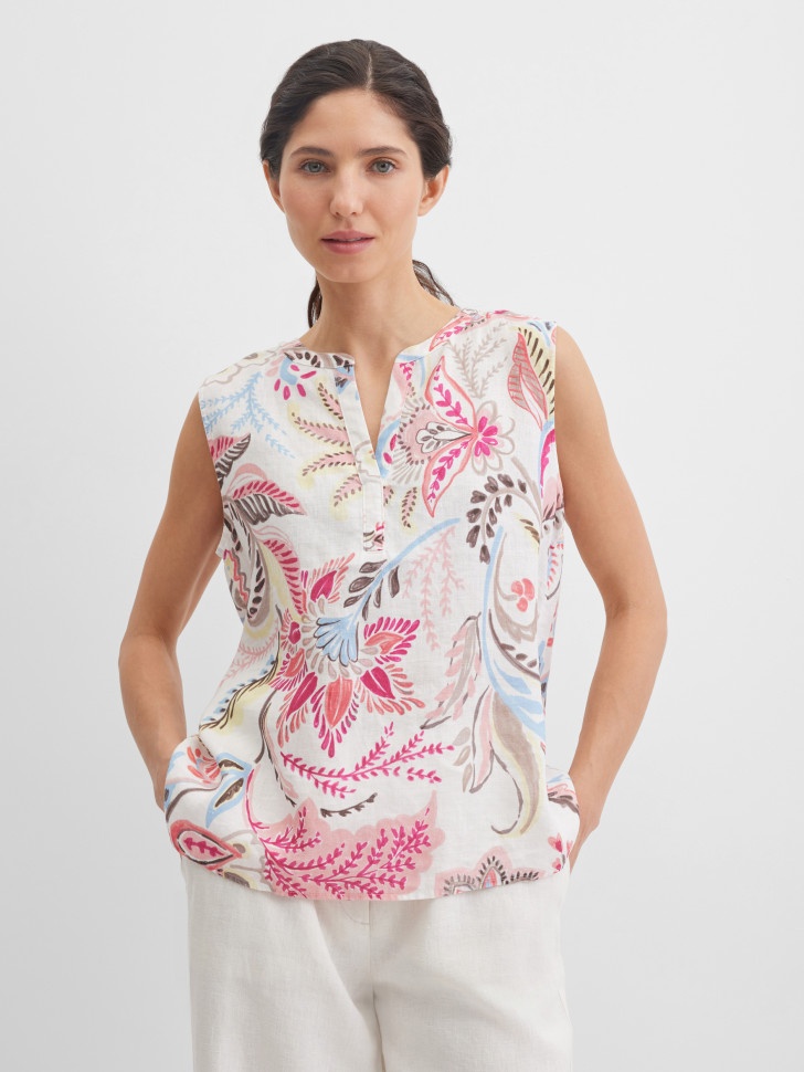 Блузка GERRY WEBER белый, мультиколор