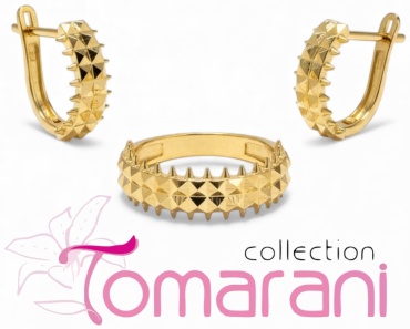 Tomarani collection TC_2Шипы_17размер_2 вес 5.2 г золото, без вставок