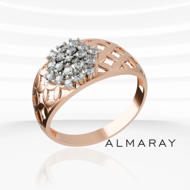 ALMARAY 11325 размер 19 вес 2.57 г золото, фианит