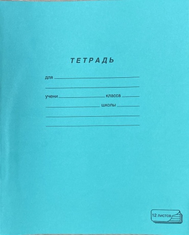 Школьная тетрадь 4630121298244, 12 л, А5, частая косая линейка, мягкая обложка, 1 шт