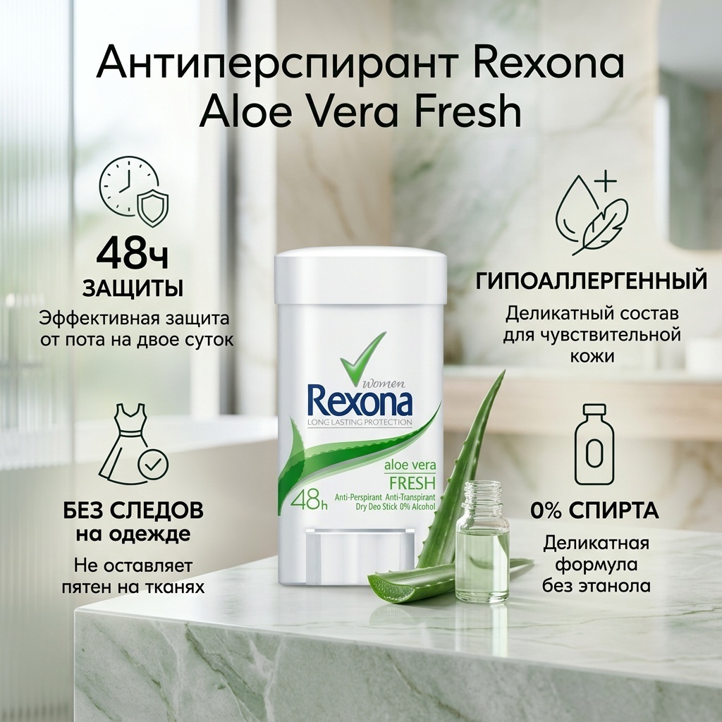 Rexona Aloe Vera Fresh антиперспирант для женщин 10 г