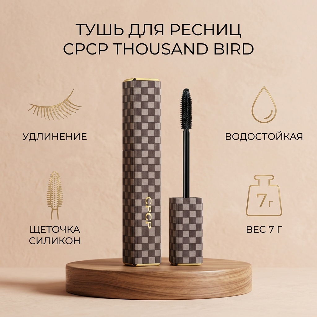 Тушь для ресниц CPCP Тушь Thousand bird удлиняющая черный