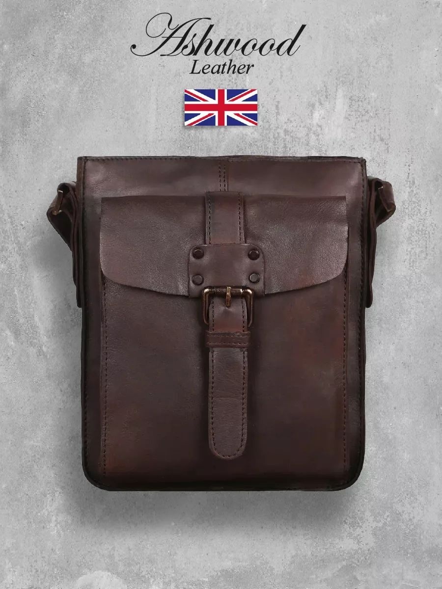 Мини-сумка Ashwood Leather натуральная кожа коричневый