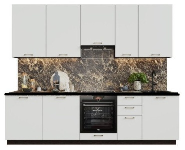Кухонный гарнитур ART KITCHEN , 280x220х60 см, ЛДСП, белый