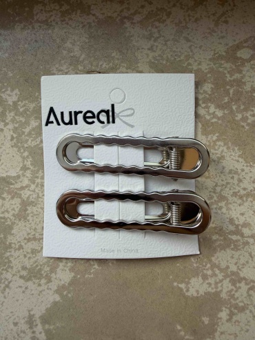 Aureal заколка зажим 2 шт, серебристый