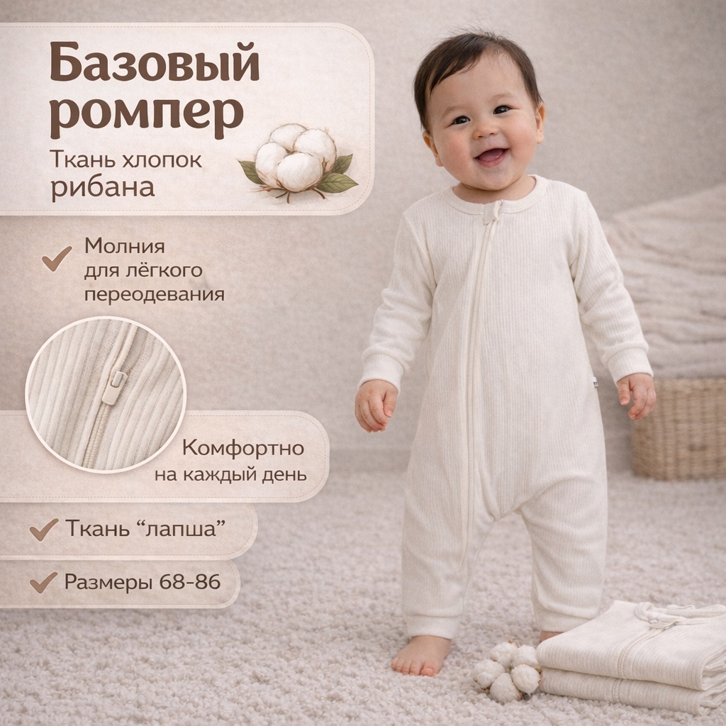 Комбинезон Twins Textile белый