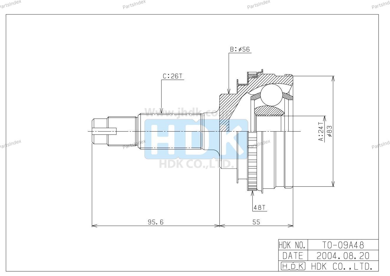 HDK ШРУС TO009A48