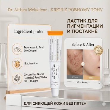 Dr. Althea крем Melaclear Cream крем против пигментации и постакне с транексамовой кислотой для лица 20 мл