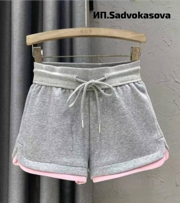 Повседневные шорты розовый, светло-серый