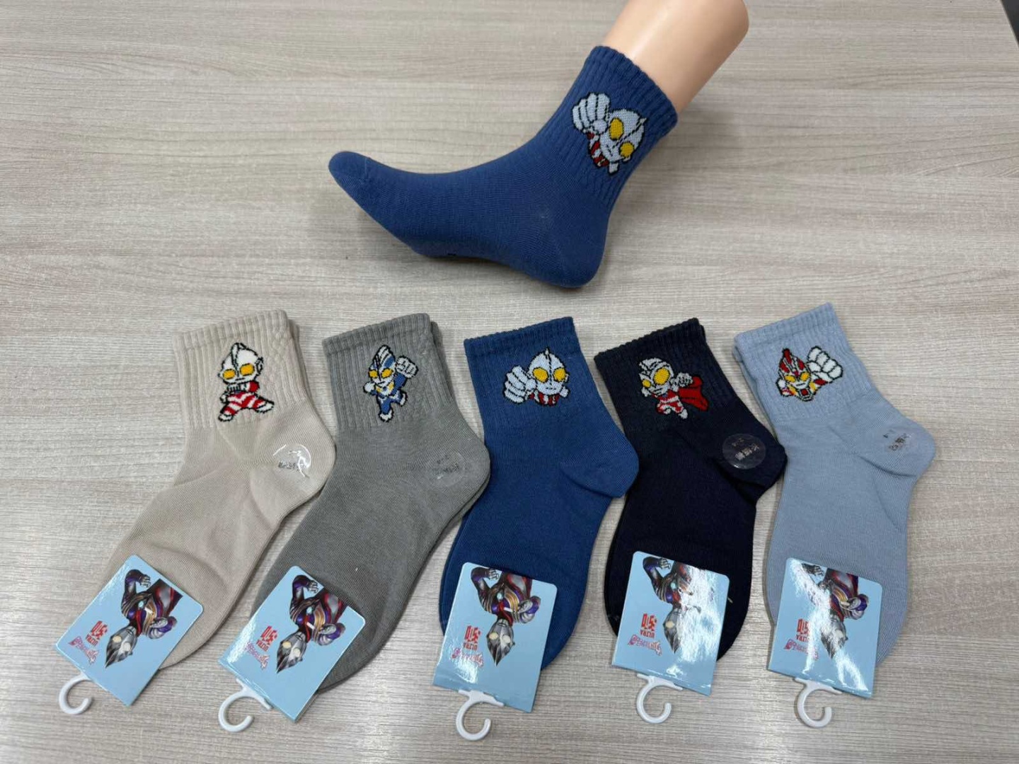 Носки 30400887_636232883 10 пар коричневый, синий, серый 2-4лет детский Ultraman носки