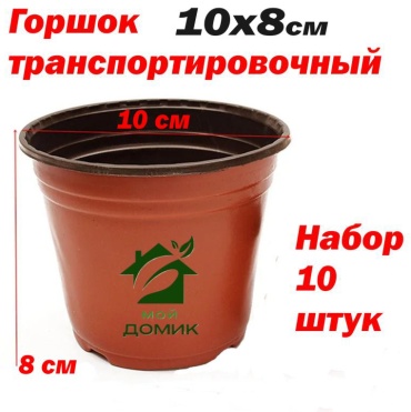 Горшок для дома, для улицы Мой домик Базовая коллекция 0.05 л, полипропилен