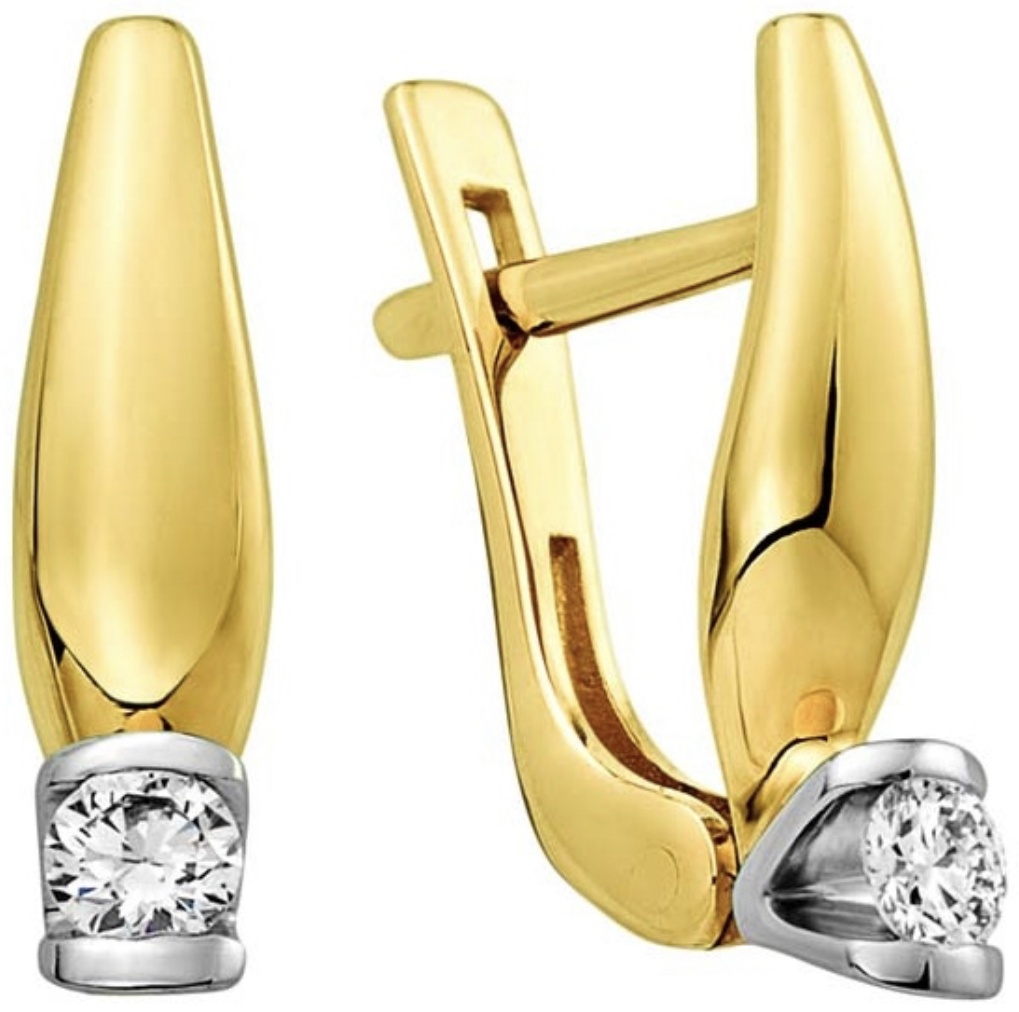 Серьги Grant 9601320 вес 2.26 г золото, бриллиант