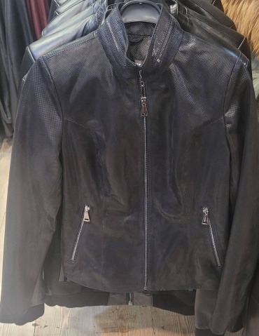Кожаная куртка Heral Leather & Fur черный