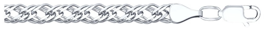 Diamant V70089 длина 65 см, вес 23.31 г серебро, плетение тройной ромб