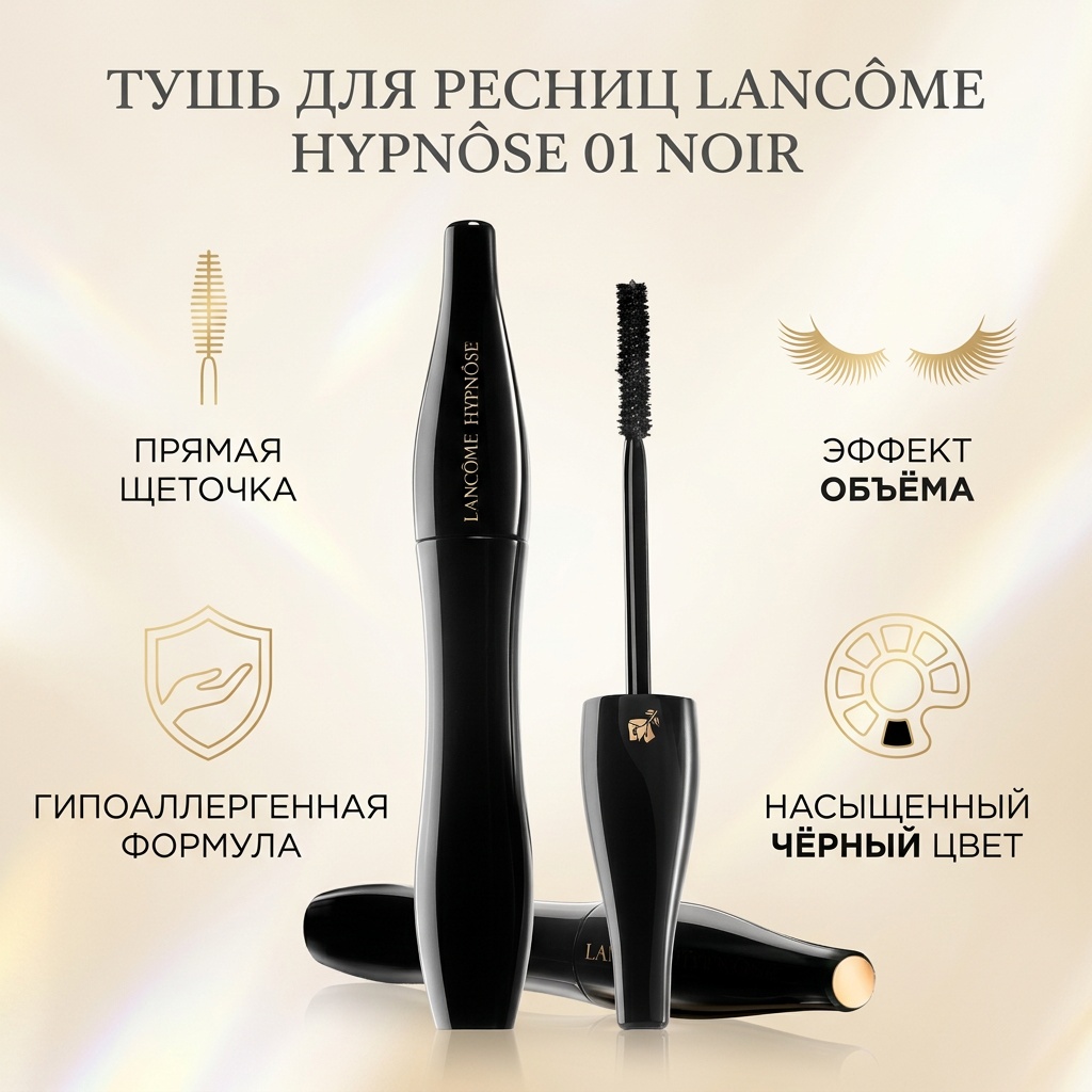 Тушь для ресниц LANCOME Hypnose 01 Noir для объема черный
