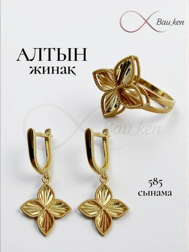 Bau_Ken (Комплект) 1014 вес 5.3 г золото, без вставок