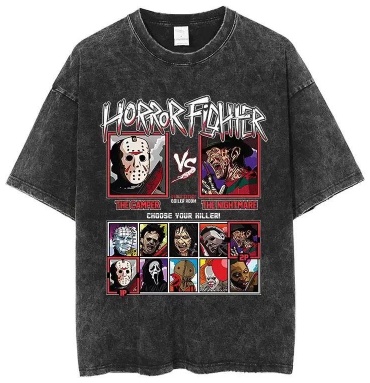 Футболка SHOPITO Horror Movies, черный, красный