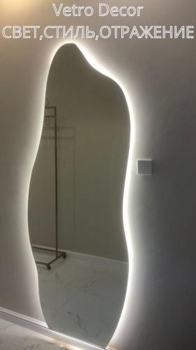 Зеркало настенное Vetro Decor 65x165 см
