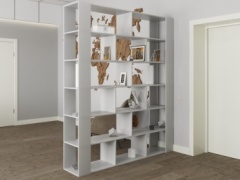 Стеллаж напольный Aiba Mebel Montis MONTISNO8-180, 180x34x215.2 см, белый