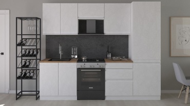Кухонный гарнитур ART KITCHEN , 260x220х60 см, ЛДСП, белый