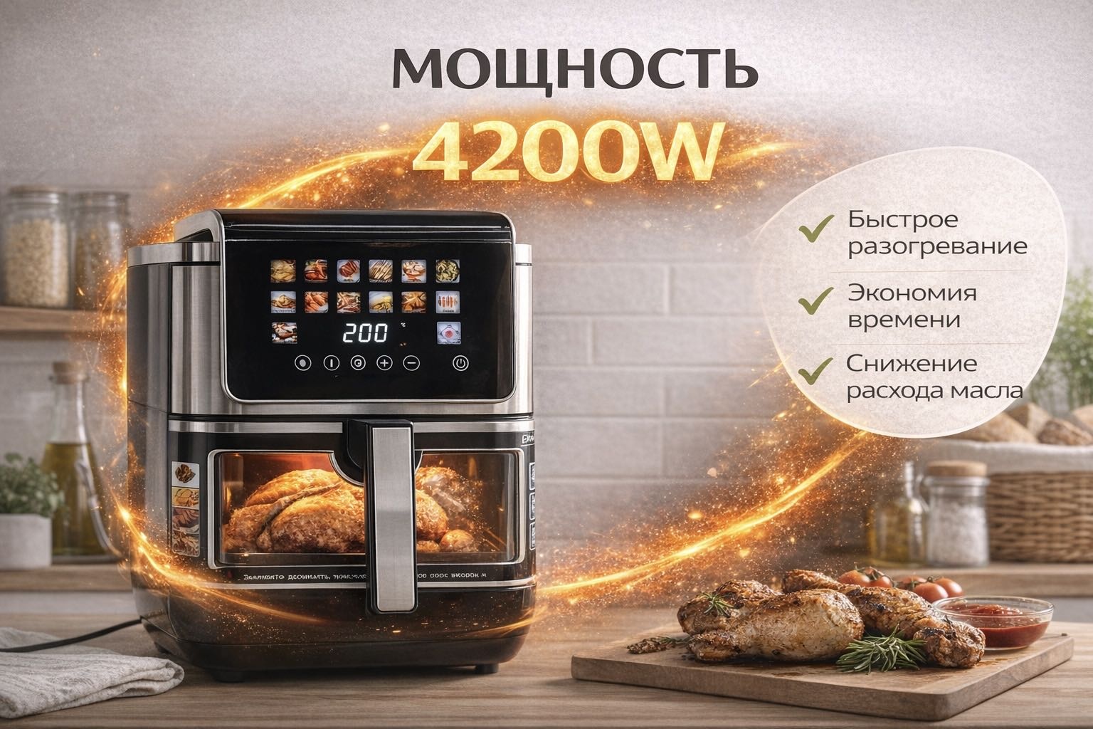 Аэрогриль Nitech Z.e.p line 0340 14 л черный