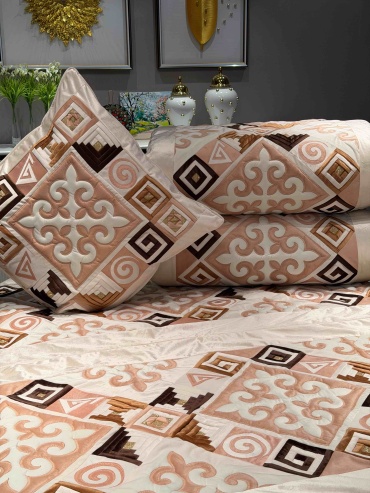 Комплект корпе с подушками 220x80 см, вата, бежевый