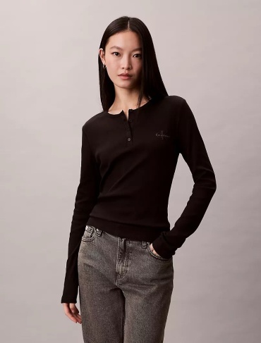 Лонгслив Calvin Klein черный
