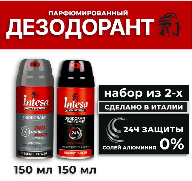 Intesa Energy Power и Odour Block набор для тела для мужчин