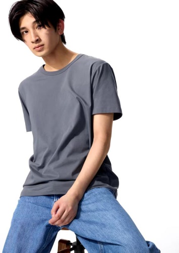 Футболка Uniqlo серый
